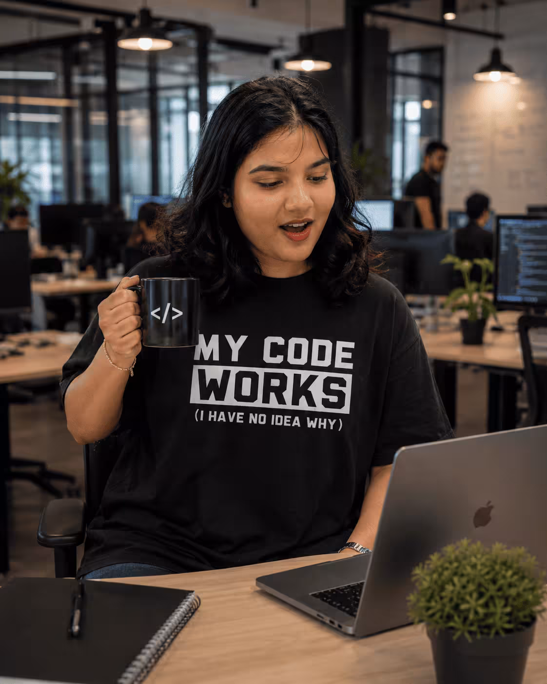 my-code-works-i-have-no-idea-why-developer-humor-black-tshirt